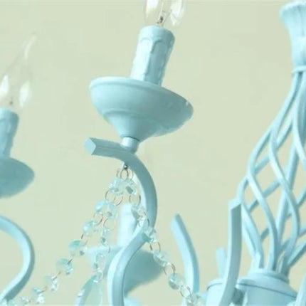 Lustre en cristal de fer style pastoral européen élégant — LZ4X9M