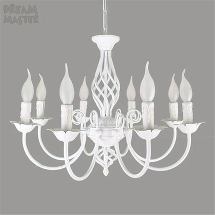 Lustre suspension LED à bougies style européen moderne — LZ4P9X