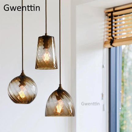 Suspension moderne en verre teinté pour intérieur — LZ4X9T