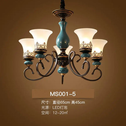 Lustre LED en céramique au style rétro moderne et luxueux — LZ4T9X2