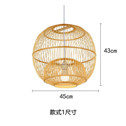 Suspension lumineuse en bois style chinois pour restaurant japonais — LZ4G7T9