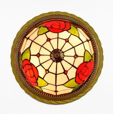Plafonnier en vitrail style méditerranéen pour intérieur et extérieur — LZ4X9B2