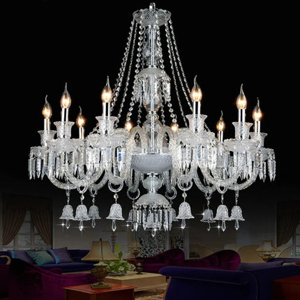Lustre moderne en cristal avec éclairage LED élégant — LZ4X9T2