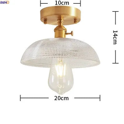 Plafonnier LED verre cuivre style nordique vintage Edison — LZ4X9TQ
