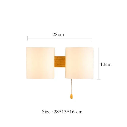 Applique murale nordique en verre et bois pour décoration intérieure — LZ4X9T2
