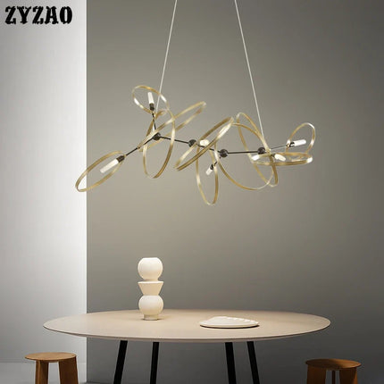 Lustre décoratif LED en métal au design moderne pour intérieur — LZ4XJ9
