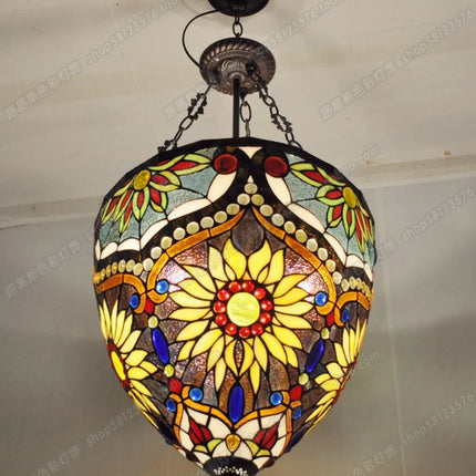 Lustre vintage nord-américain en verre au design rétro créatif — LZ4X9P