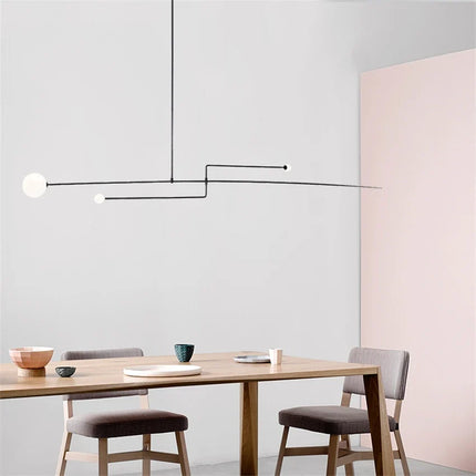Suspension LED géométrique en fer au design moderne — LZ4X9Q2