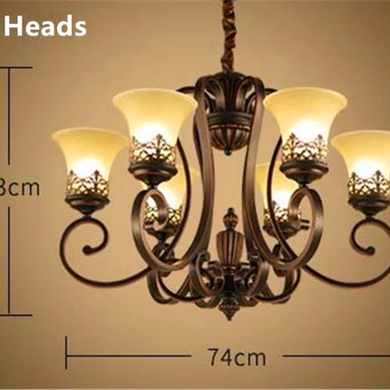Lustre vintage en métal style européen pour éclairage intérieur — LZ7XQ2