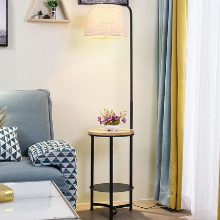 Lampadaire en bois massif au design moderne pour intérieur élégant — LZ4X9P2