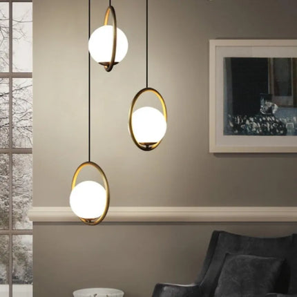 Lustre LED rétro en verre pour décoration intérieure — LZ4D9XQ