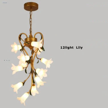 Suspension nordique en fer avec verre tulipe Camélia pour éclairage décoratif — LZ4X9P