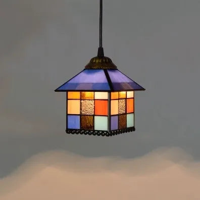 Suspension colorée au style méditerranéen d’inspiration marocaine — LZ4F7Q2