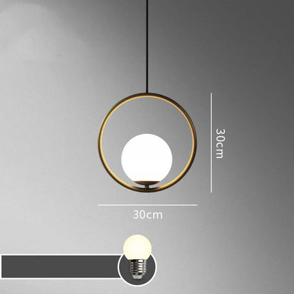 Lustre LED rétro en verre pour décoration intérieure — LZ4D9XQ