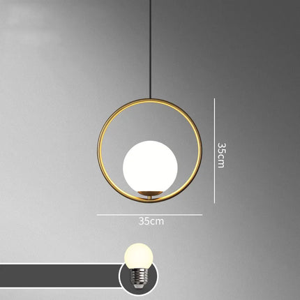 Lustre LED rétro en verre pour décoration intérieure — LZ4D9XQ