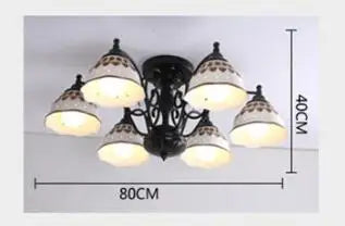 Plafonnier en céramique ambiance rétro style européen pour intérieur — LZ4G7X2