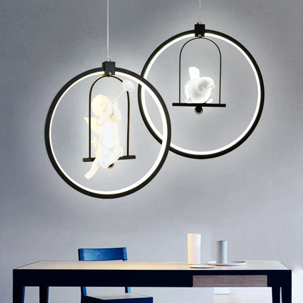 Suspension ronde LED acrylique moderne pour hôtel — LZ4X9QJ