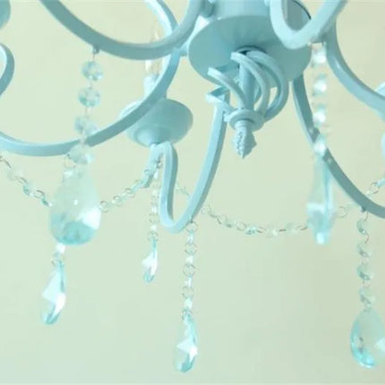 Lustre en cristal de fer style pastoral européen élégant — LZ4X9M