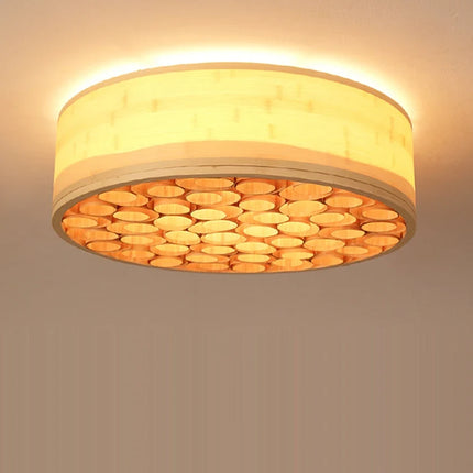 Suspension artisanale en bambou, acrylique et fer — LZ4X9P2