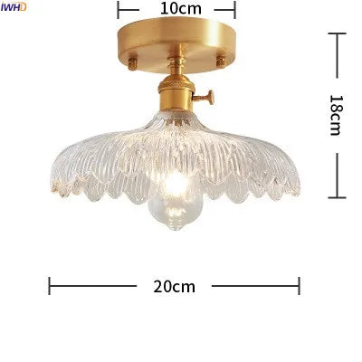 Plafonnier LED verre cuivre style nordique vintage Edison — LZ4X9TQ