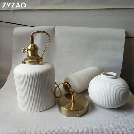 Suspension en céramique style industriel rétro pour espaces variés — LZ4X9T