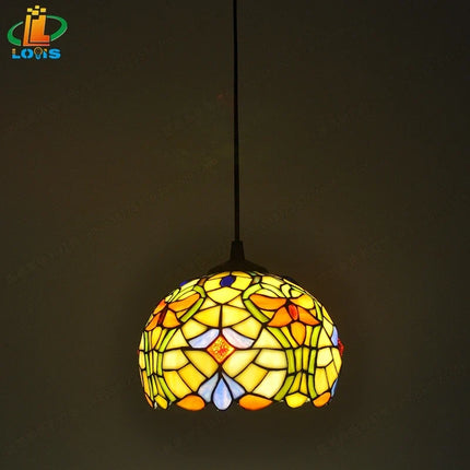 Lustre suspension style Tiffany motif bégonia américain pour intérieur — LZ4P9X2