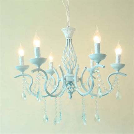 Lustre en cristal de fer style pastoral européen élégant — LZ4X9M