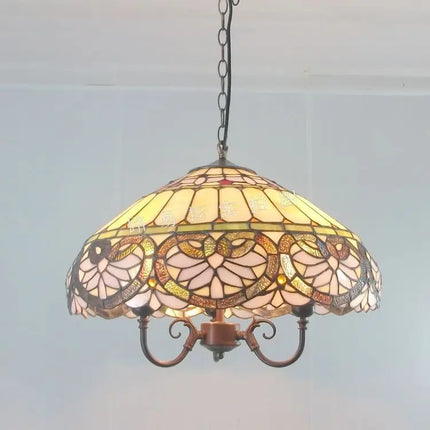 Lustre suspension en verre cœur style Tiffany rétro pour restaurant — LZ4G7XQ