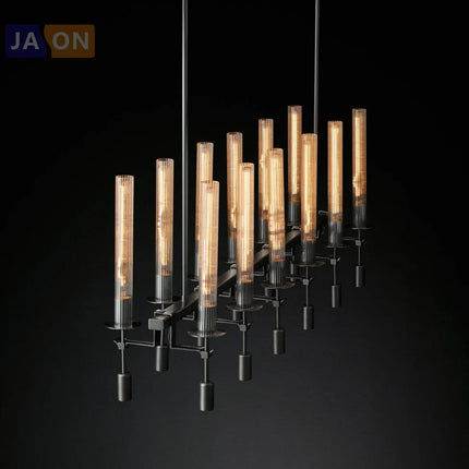 Suspension vintage en fer et verre à design personnalisé — LZ4X9Q
