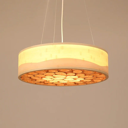 Suspension artisanale en bambou, acrylique et fer — LZ4X9P2