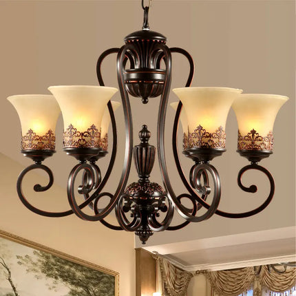 Lustre 6 bras style européen pour décoration élégante — LZ4X9P2Q