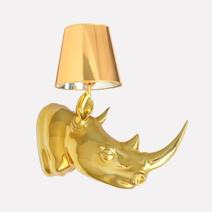Applique murale rhinocéros au style campagnard américain — LZ4T9X