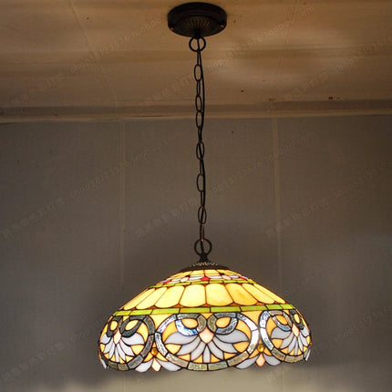 Lustre suspension en verre cœur style Tiffany rétro pour restaurant — LZ4G7XQ