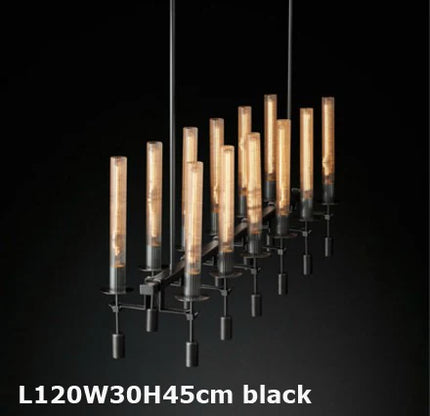 Suspension vintage en fer et verre à design personnalisé — LZ4X9Q