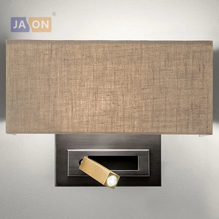 Applique murale LED nordique rotative en fer et aluminium sans fil — LZ4X9T7