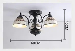 Plafonnier en céramique ambiance rétro style européen pour intérieur — LZ4G7X2