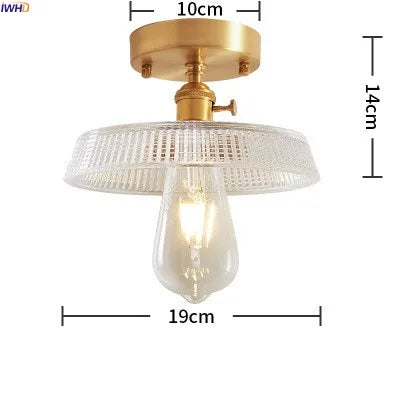 Plafonnier LED verre cuivre style nordique vintage Edison — LZ4X9TQ