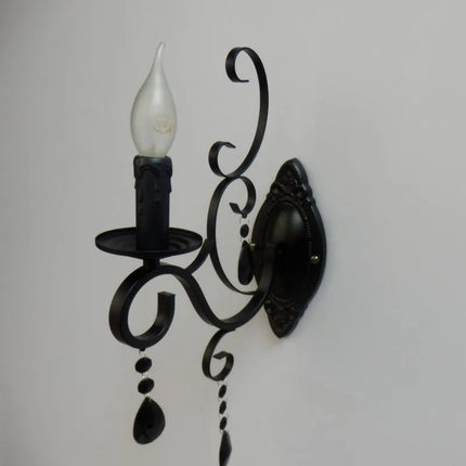 Applique murale classique en métal et cristal style européen — LZ4X9P2