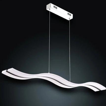 Suspension LED design moderne en acrylique forme vague — LZ4X9T2