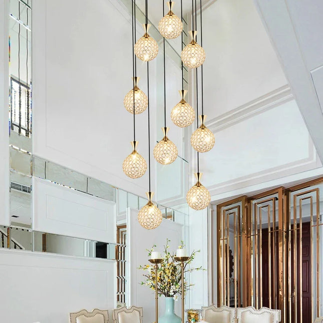 Suspension moderne en cristal pour intérieur raffiné — LZ7D9X