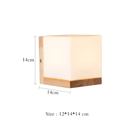 Applique murale nordique en verre et bois pour décoration intérieure — LZ4X9T2