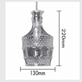 Suspension LED rétro avec abat-jour en verre sculpté — LZ4X9T1