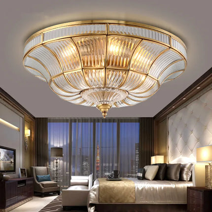Plafonnier artisanal en cuivre pur pour intérieur élégant — LZ4X9M