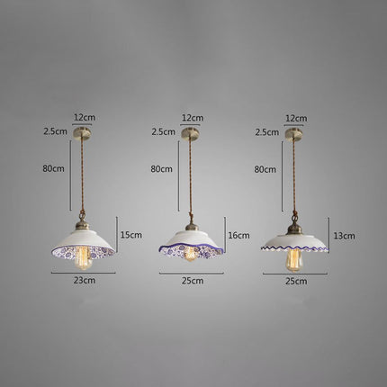 Suspension LED moderne avec abat-jour en céramique blanc Riya — LZ4X9P2