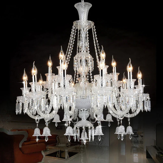 Lustre moderne en cristal avec éclairage LED élégant — LZ4X9T2