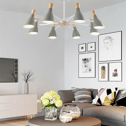 Lustre moderne en bois massif pour chambre d’enfant — LZ4XJ9
