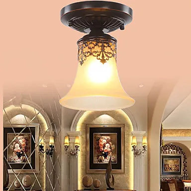 Plafonnier vintage en verre LED pour salon — LZ4X9P2