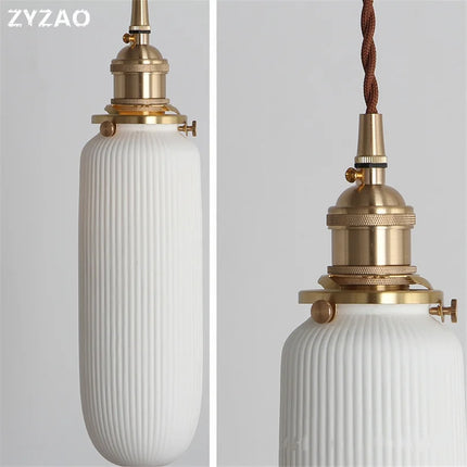 Suspension en céramique style industriel rétro pour espaces variés — LZ4X9T