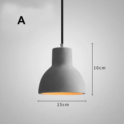 Suspension industrielle vintage en ciment pour bar et café — LZ4X9T2