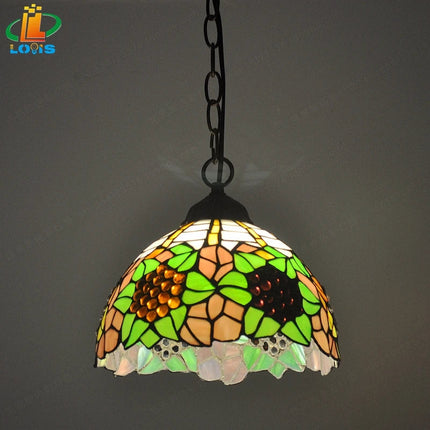 Lustre suspension style Tiffany motif bégonia américain pour intérieur — LZ4P9X2